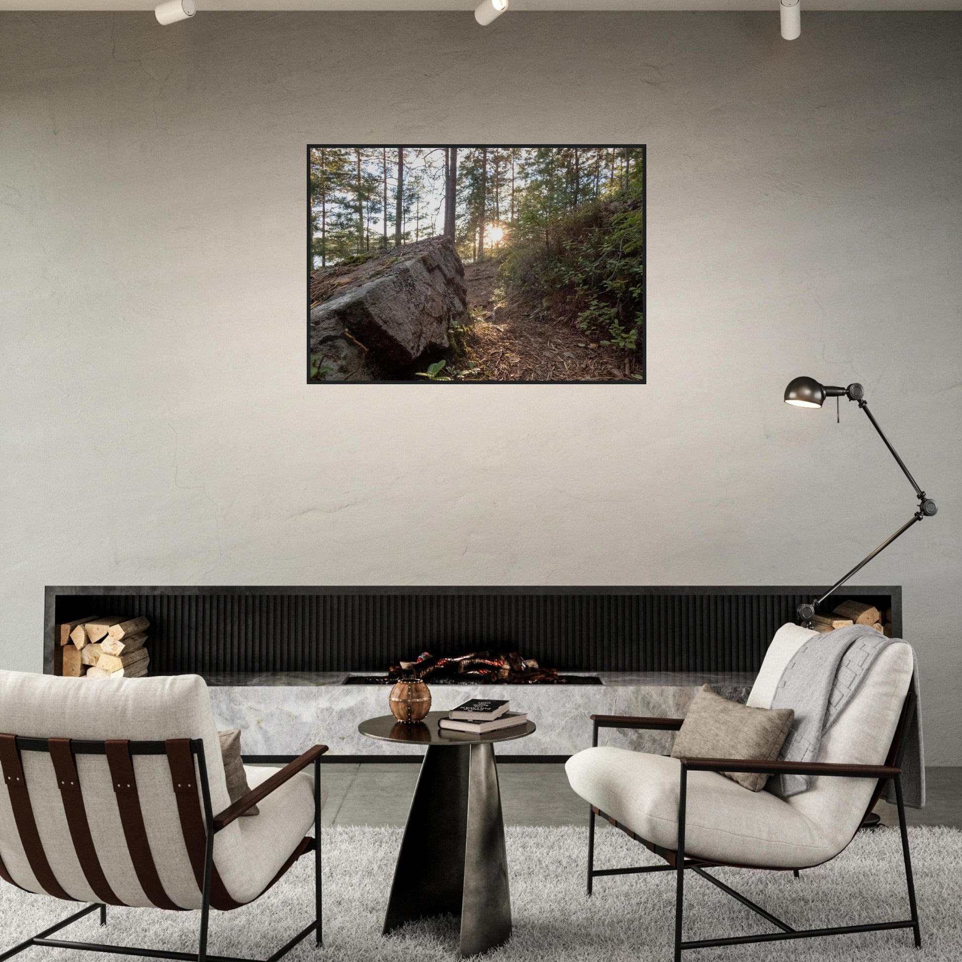 Forest Trail at Dawn - Framed Poster - JDivine