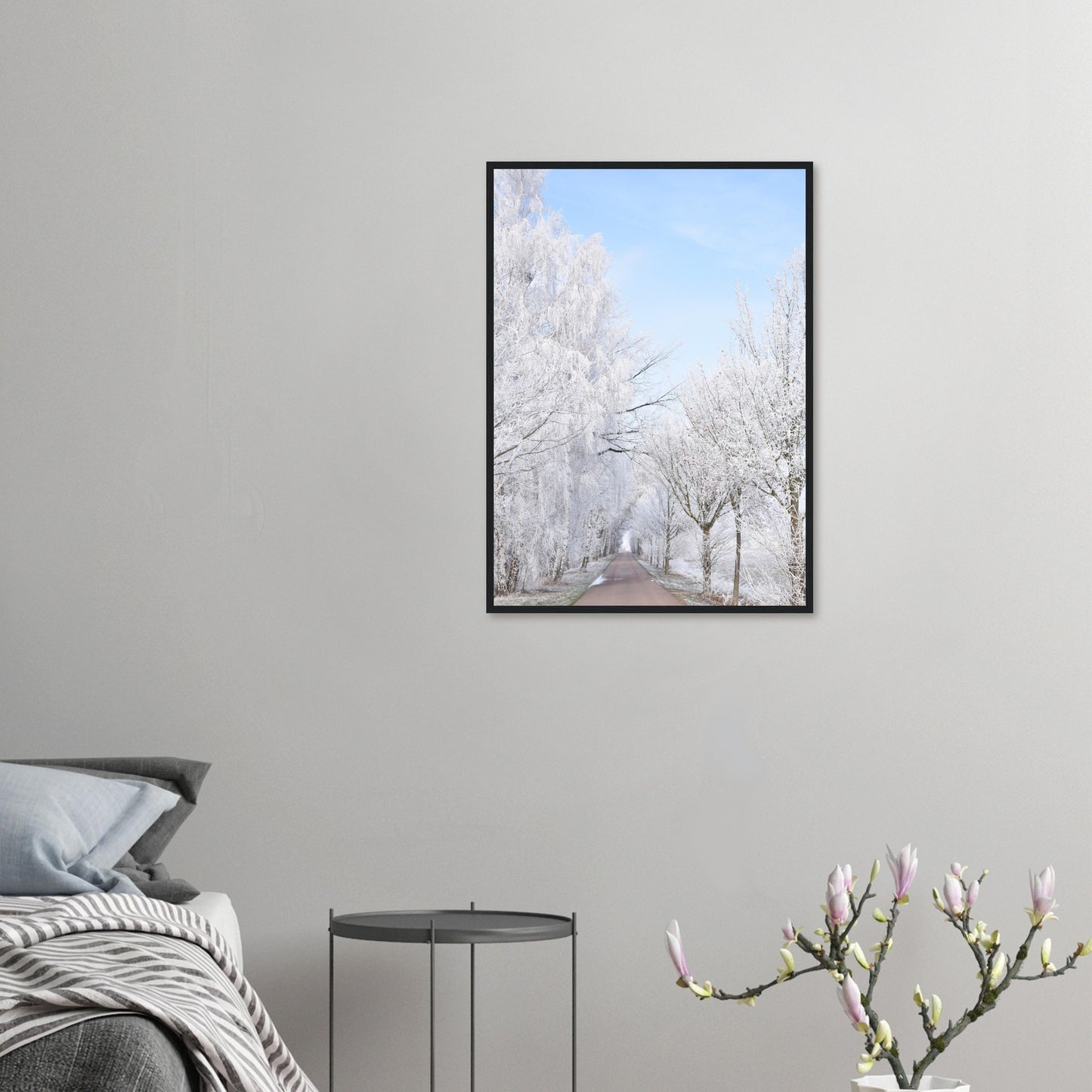 Winter's Silent Path - Framed Poster - JDivine