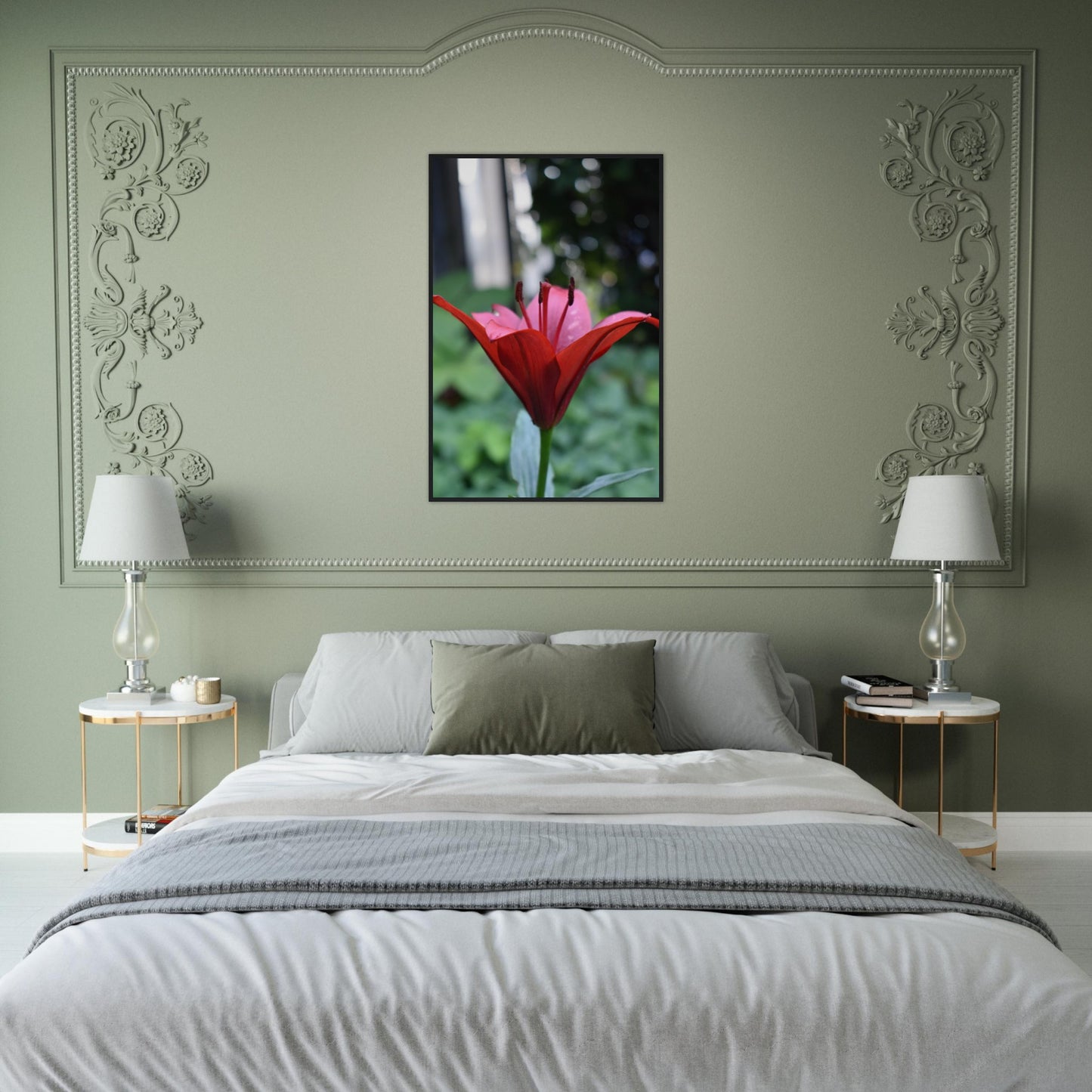 Crimson Embrace - Framed Poster - JDivine