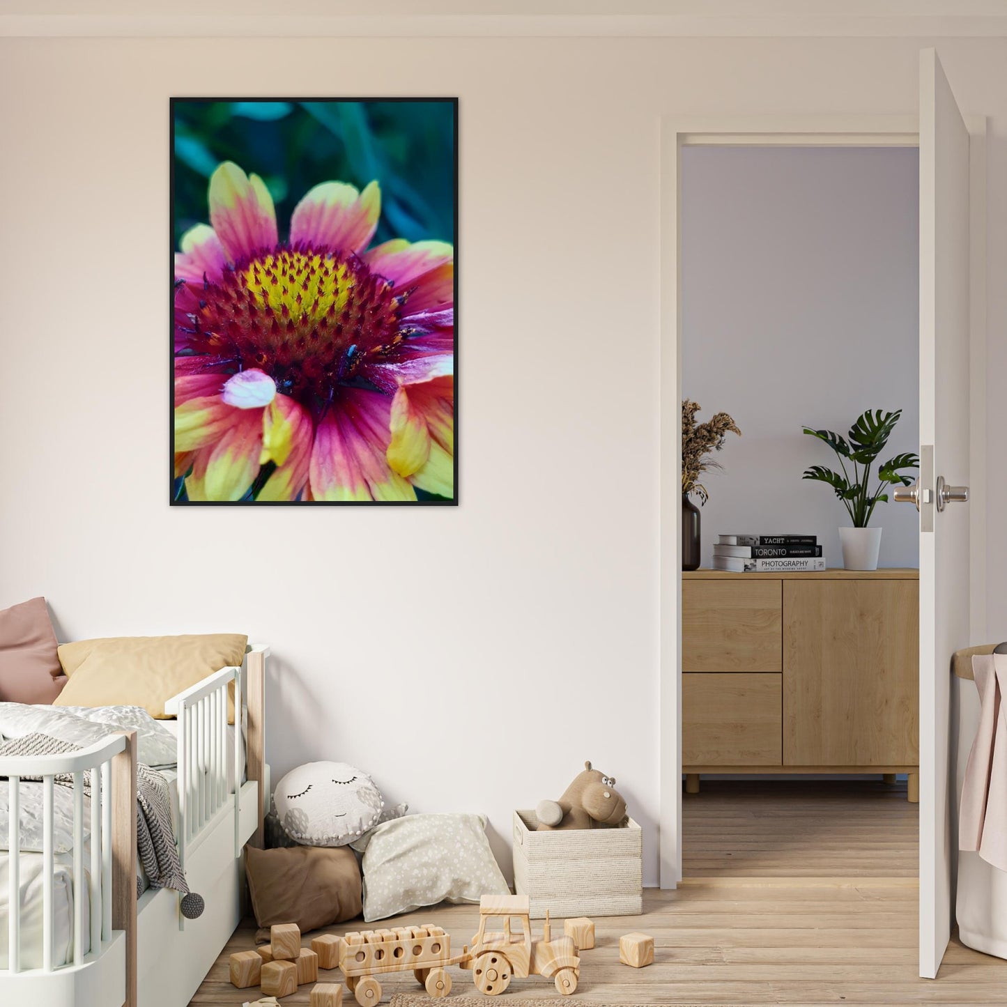 Vibrant Petal Symphony - Framed Poster - JDivine