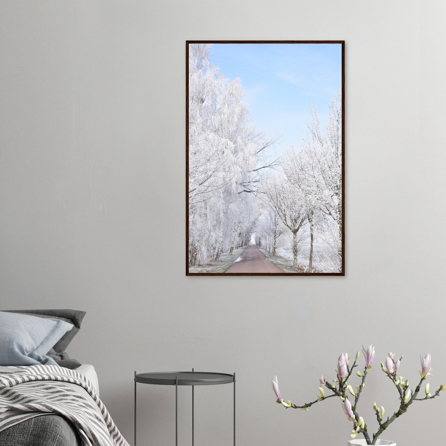 Winter's Silent Path - Framed Poster - JDivine