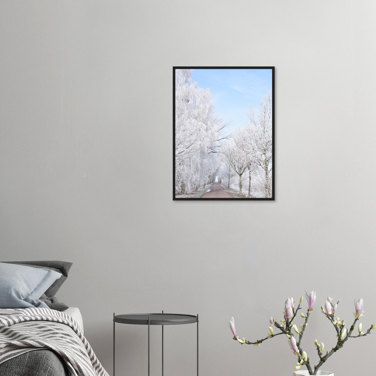 Winter's Silent Path - Framed Poster - JDivine