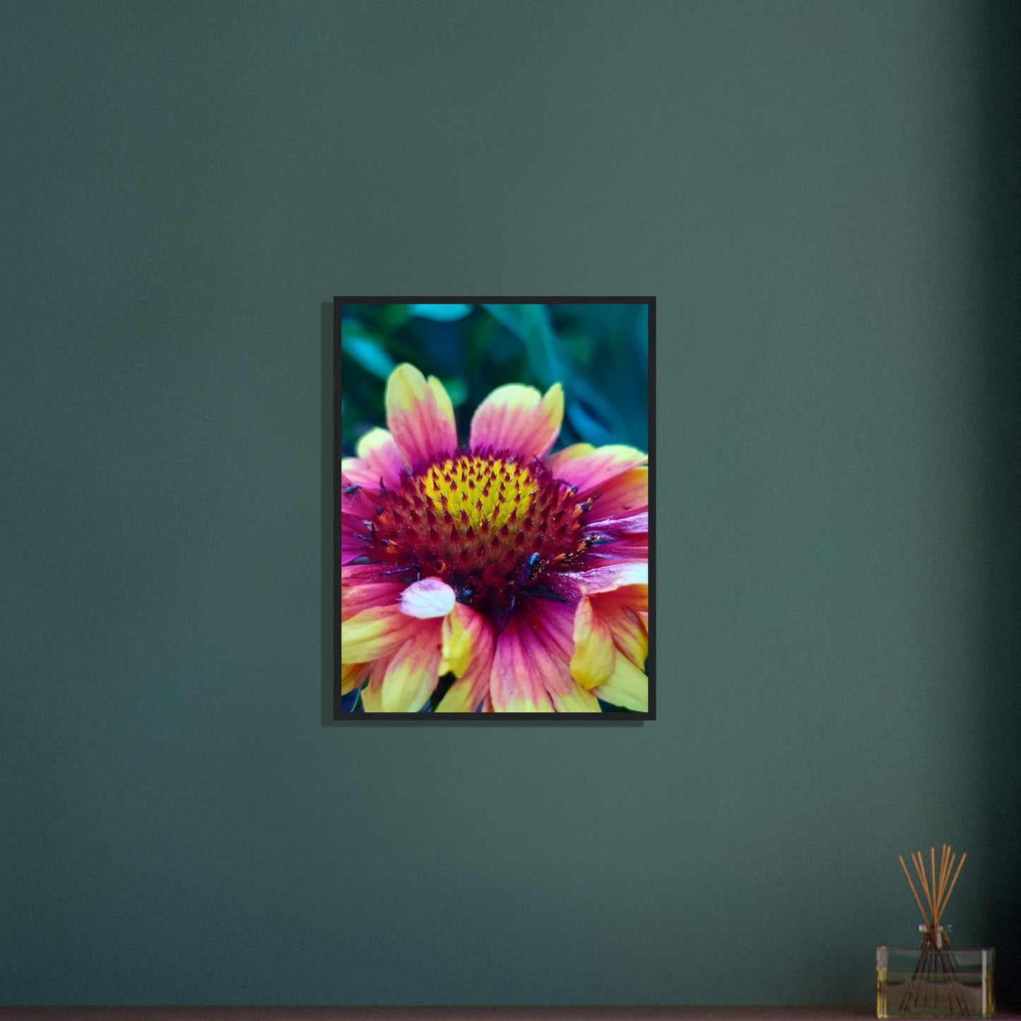 Vibrant Petal Symphony - Framed Poster - JDivine