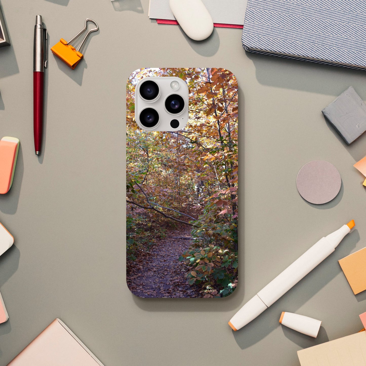 Pathway of Leaves – Tough Phone Case - JDivine