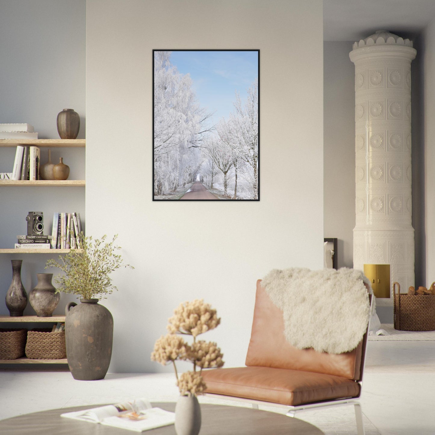Winter's Silent Path - Framed Poster - JDivine