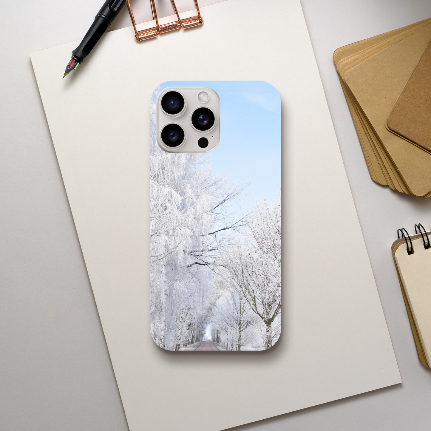 Winter’s Silent Path - Slim Phone Case - JDivine