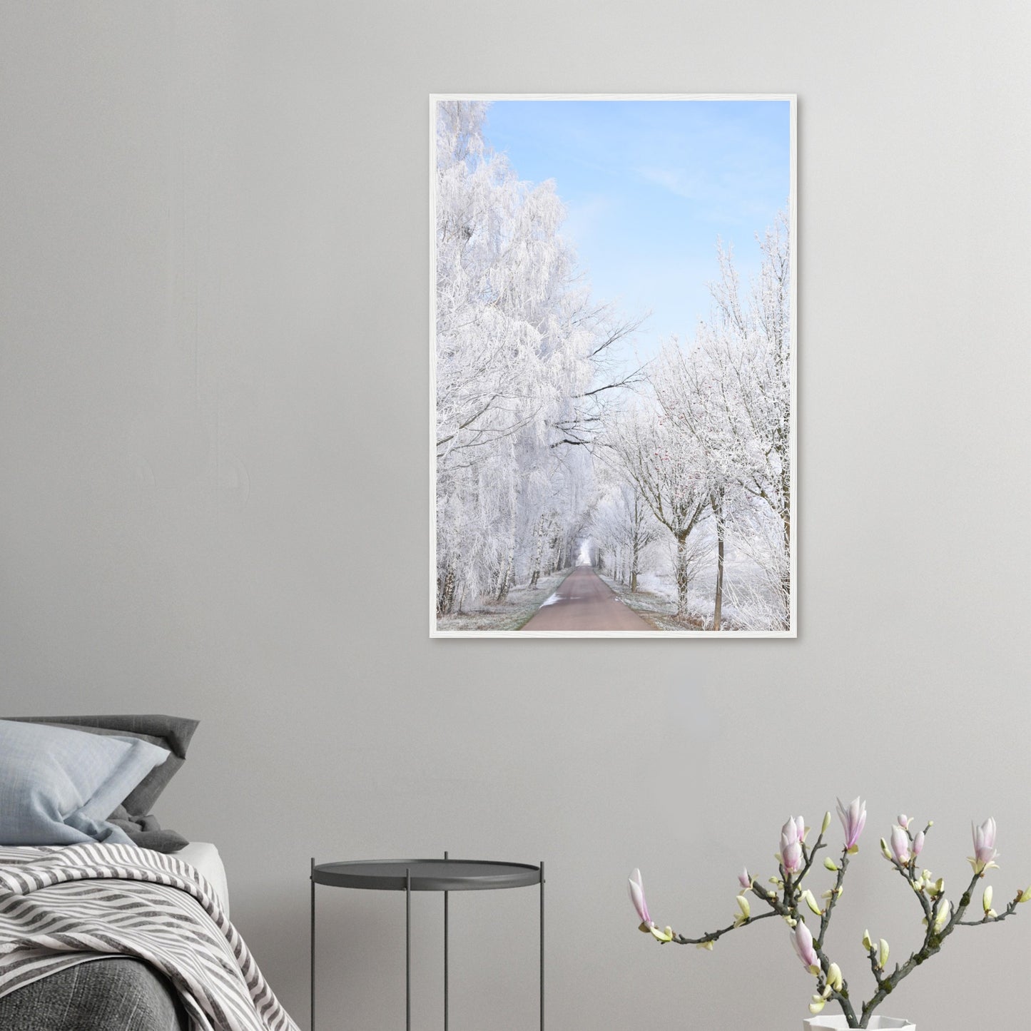 Winter's Silent Path - Framed Poster - JDivine