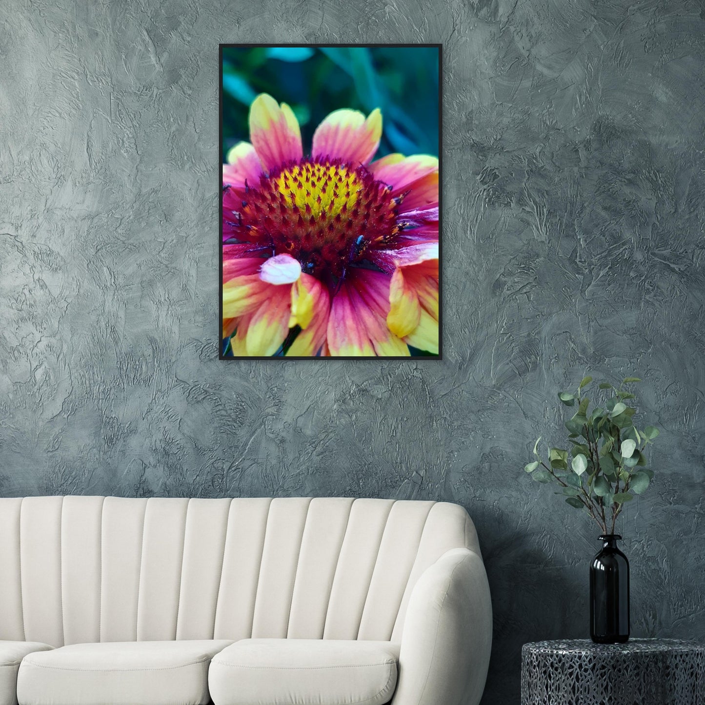 Vibrant Petal Symphony - Framed Poster - JDivine