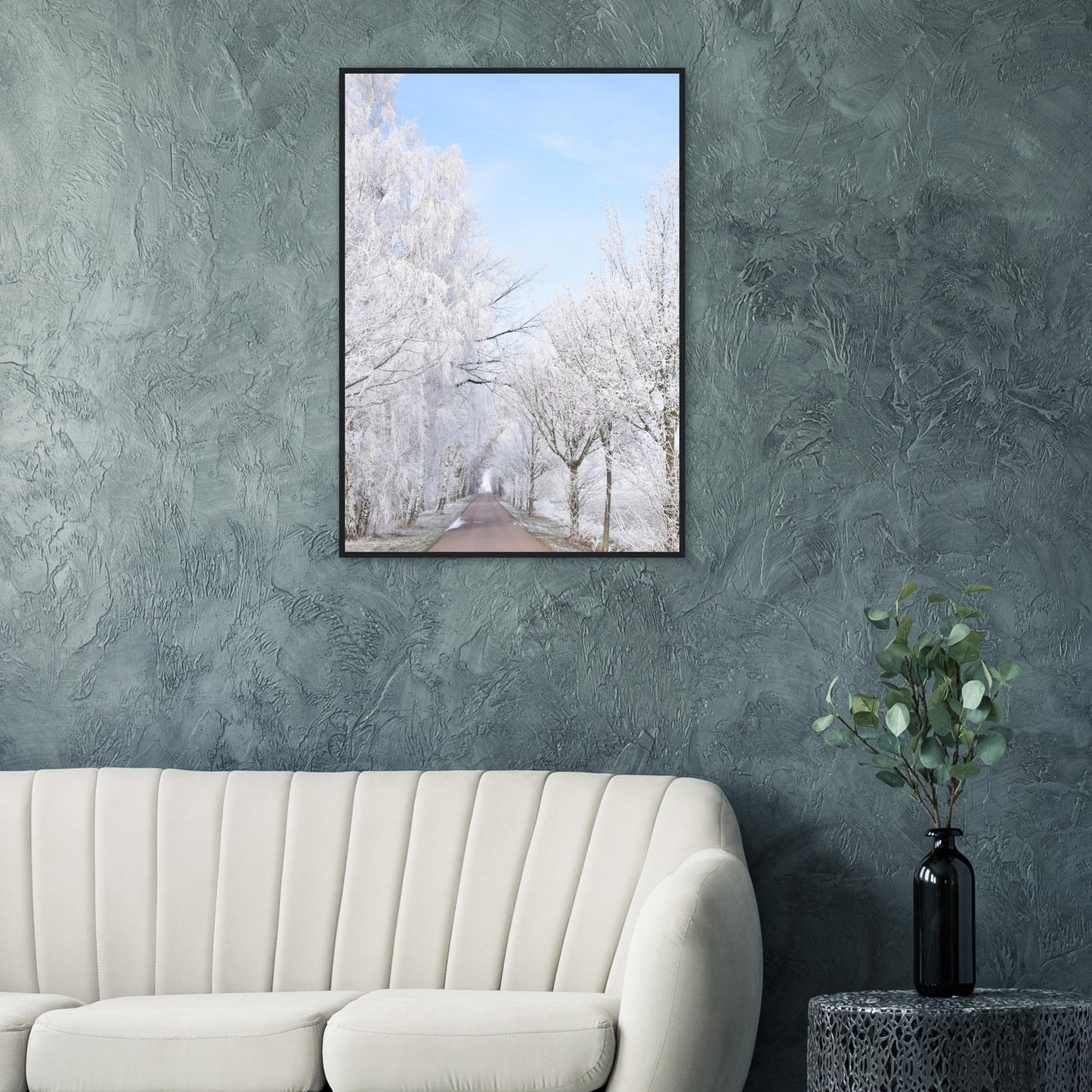 Winter's Silent Path - Framed Poster - JDivine