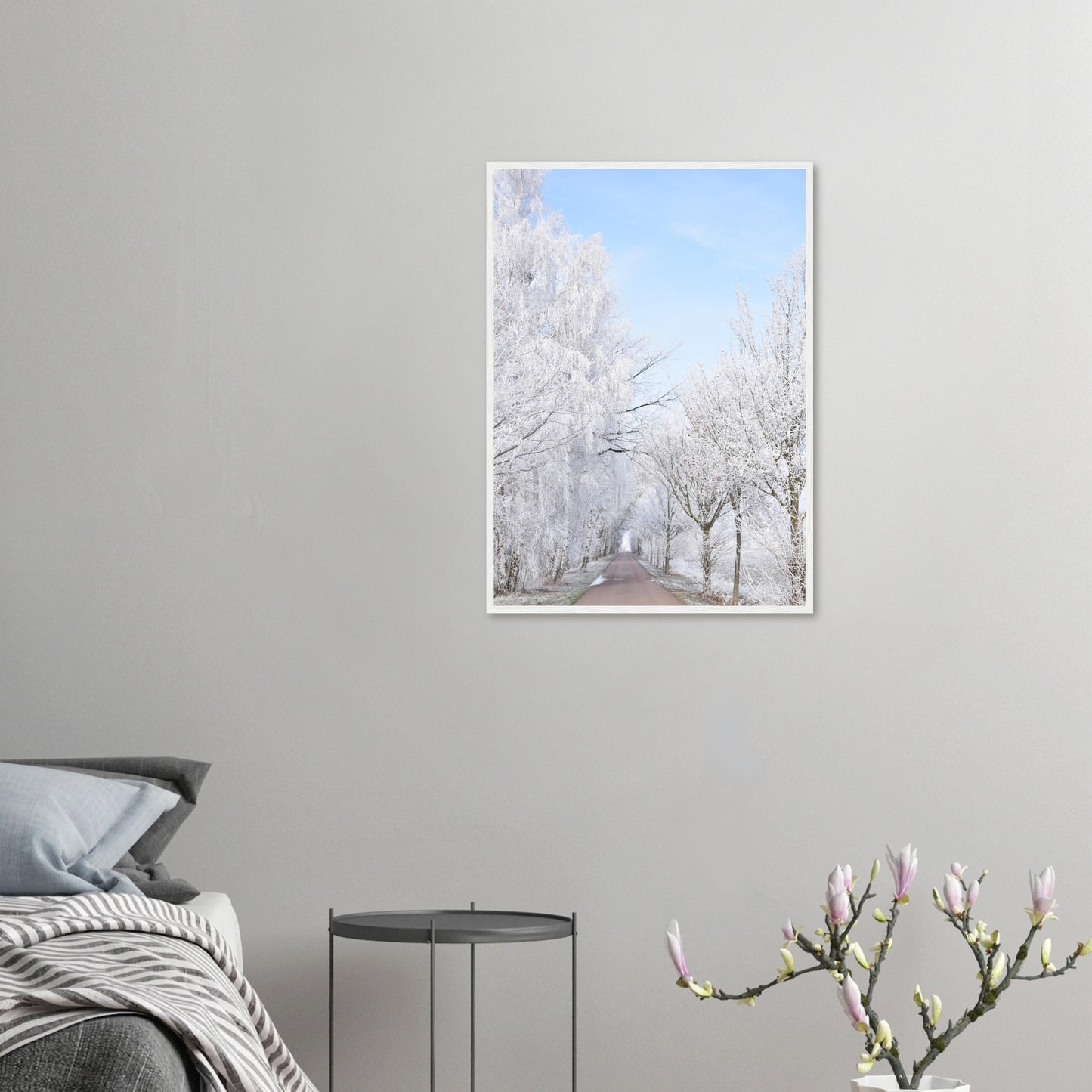 Winter's Silent Path - Framed Poster - JDivine