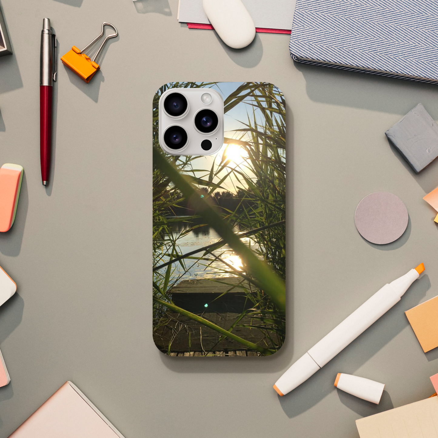 Golden Reed Passage - Slim Phone Case - JDivine