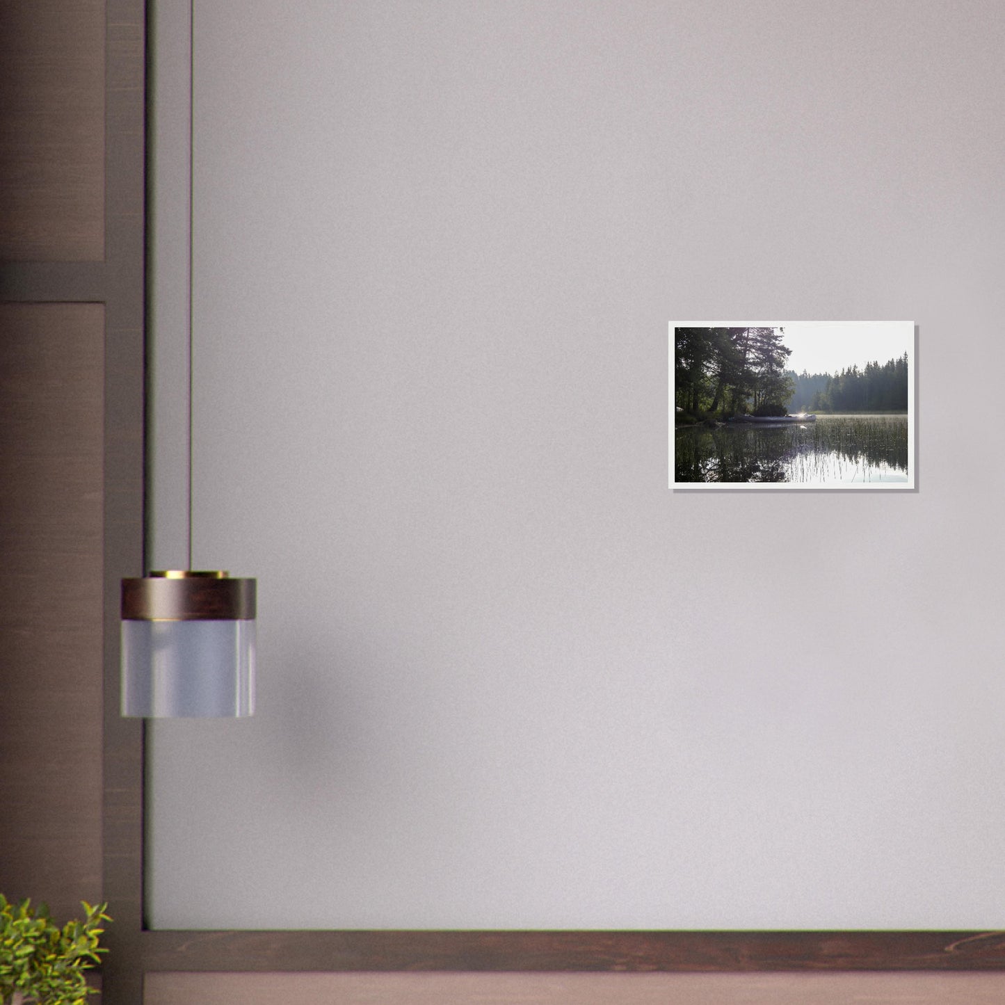 Morning Mist Canoe - Framed Poster - JDivine