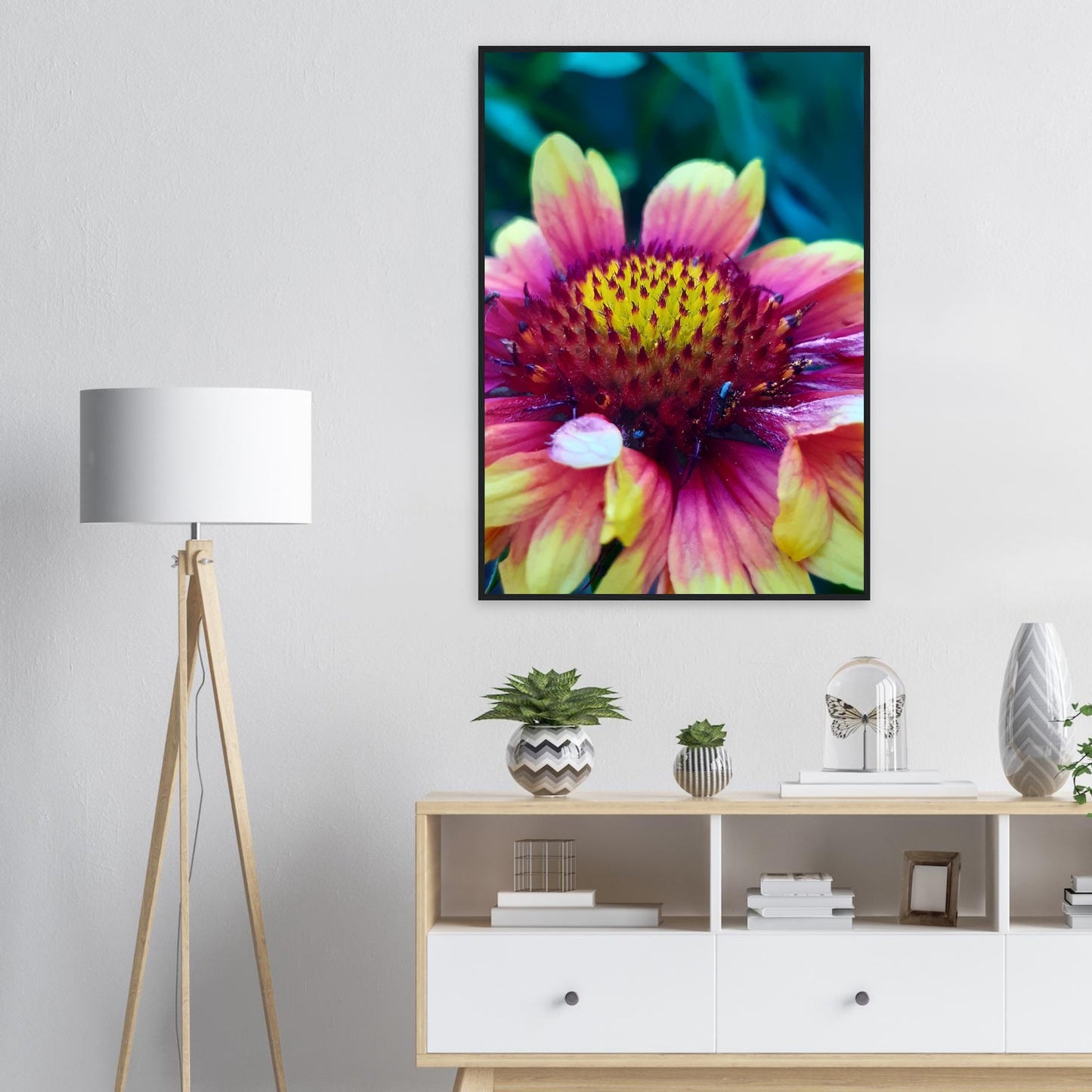Vibrant Petal Symphony - Framed Poster - JDivine
