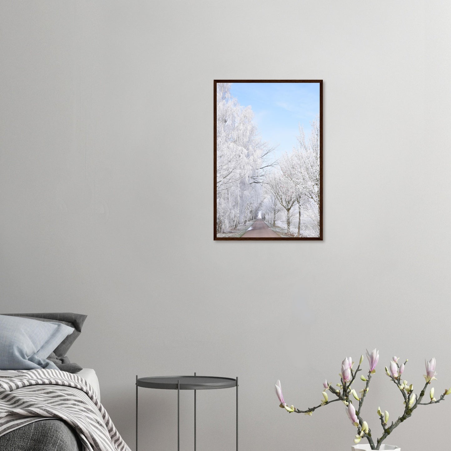 Winter's Silent Path - Framed Poster - JDivine