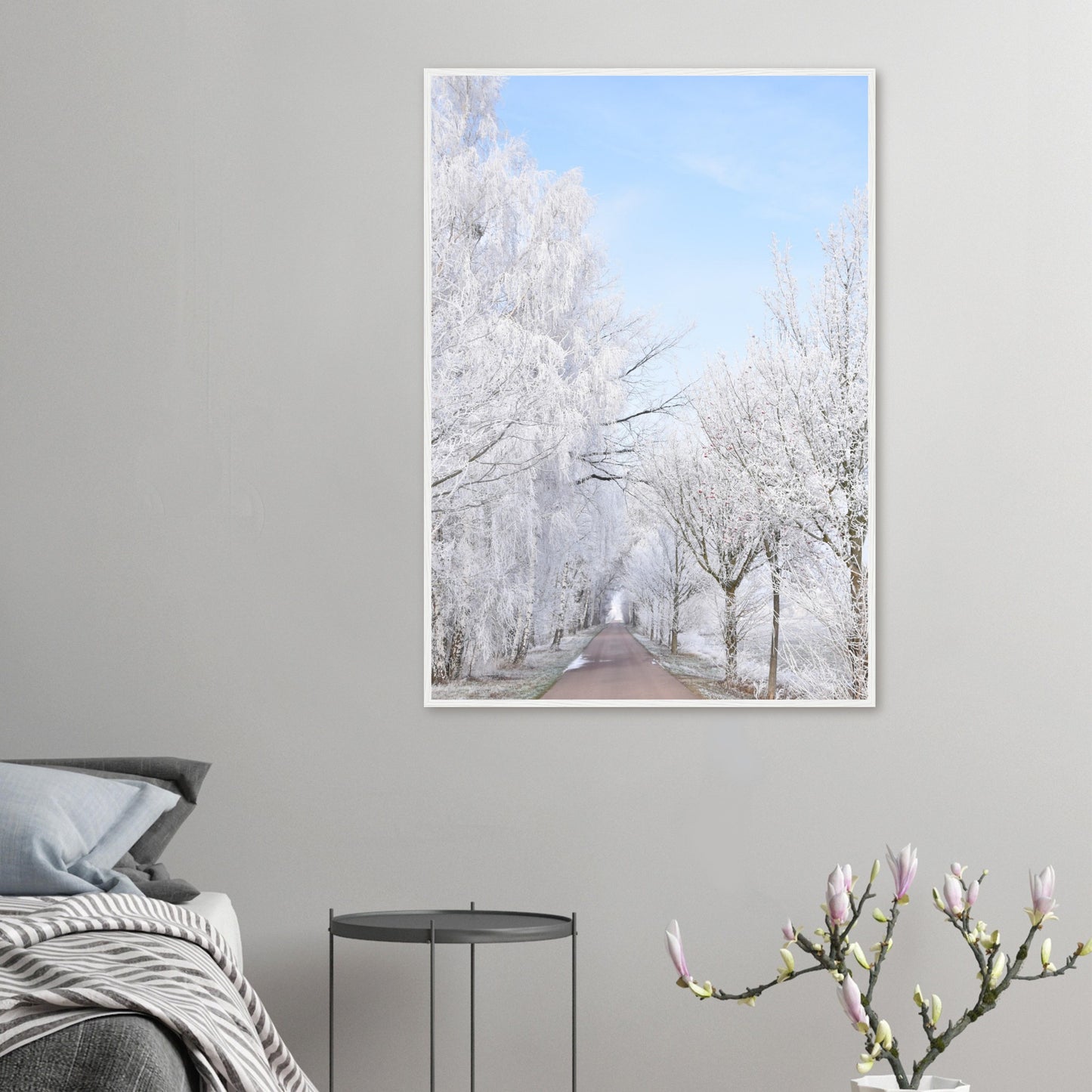 Winter's Silent Path - Framed Poster - JDivine