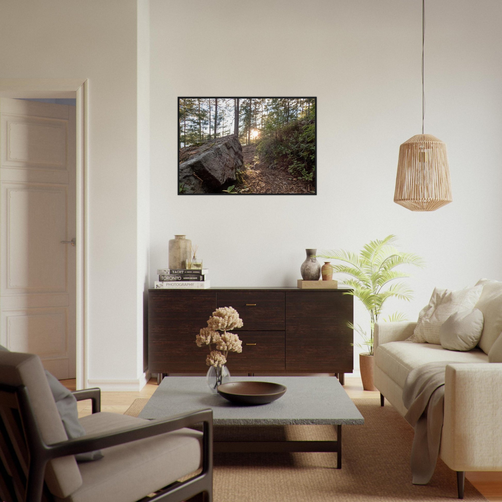 Forest Trail at Dawn - Framed Poster - JDivine