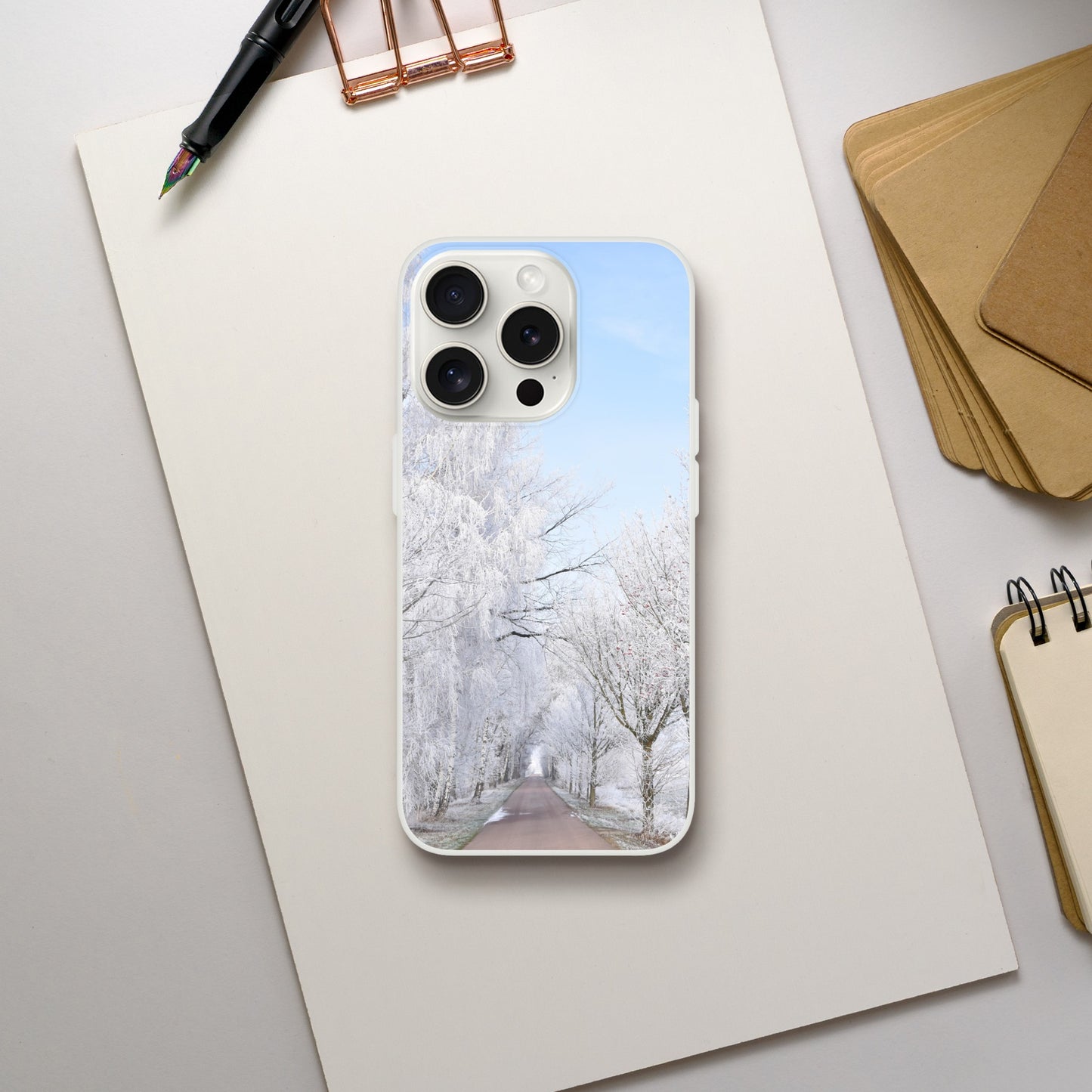 Winter’s Silent Path - Flexi Phone Case - JDivine