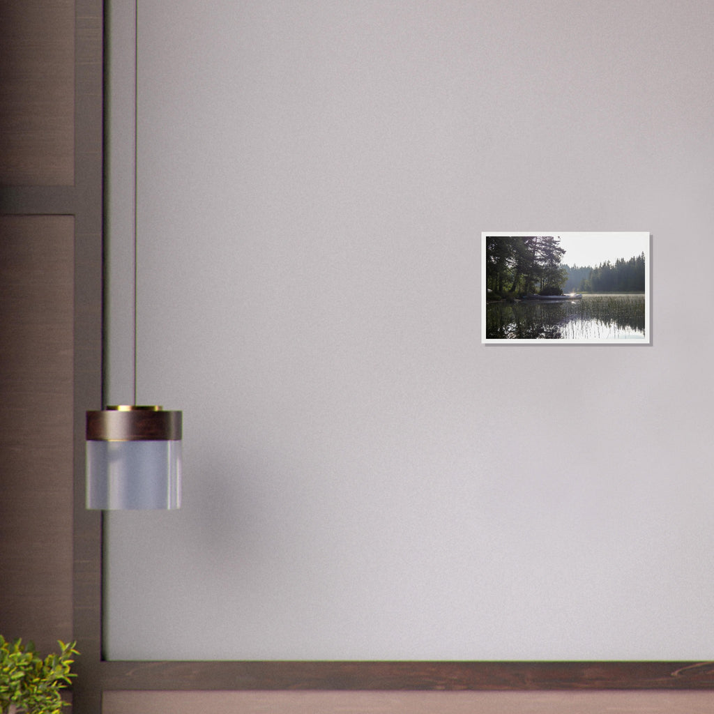 Morning Mist Canoe - Framed Poster - JDivine 