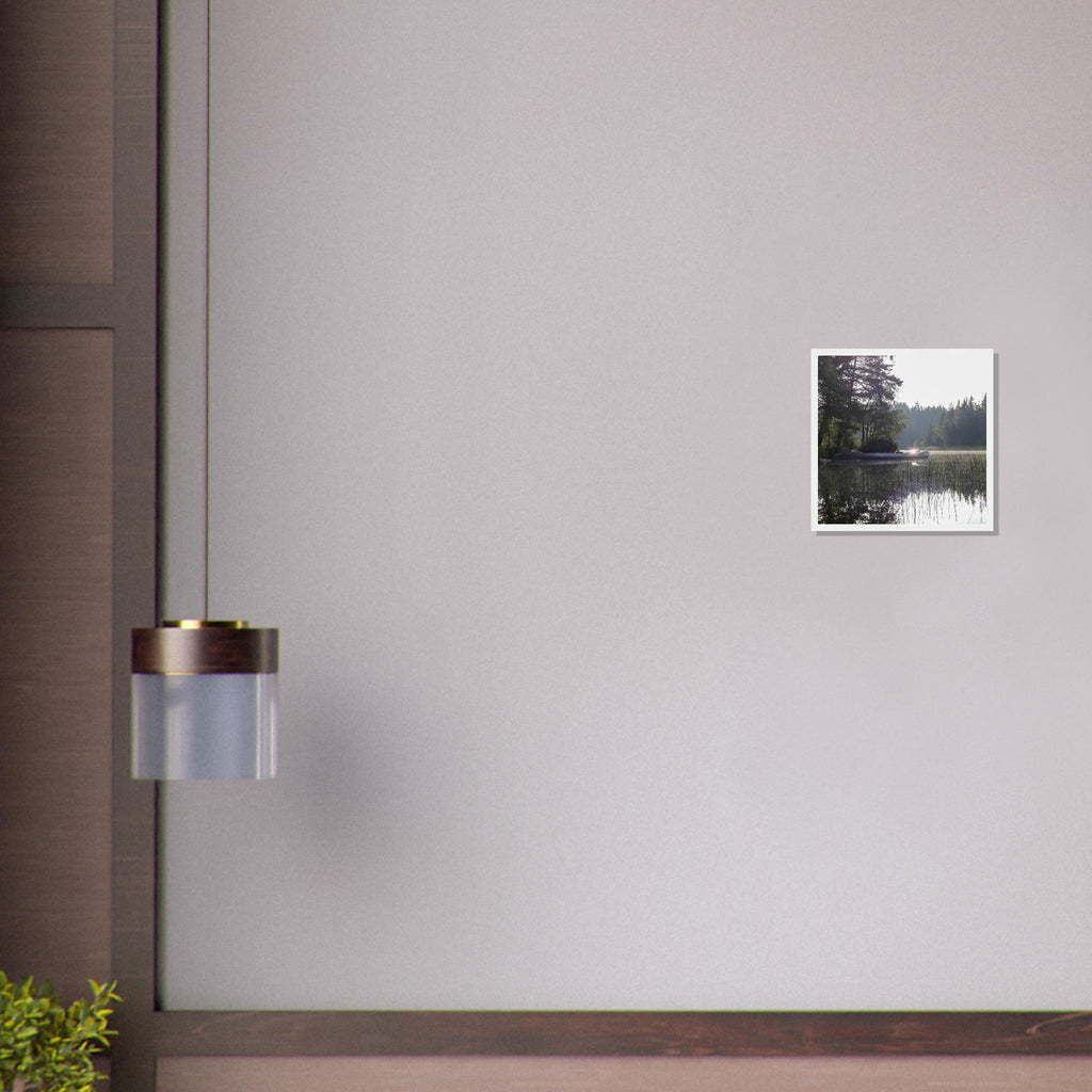 Morning Mist Canoe - Framed Poster - JDivine 