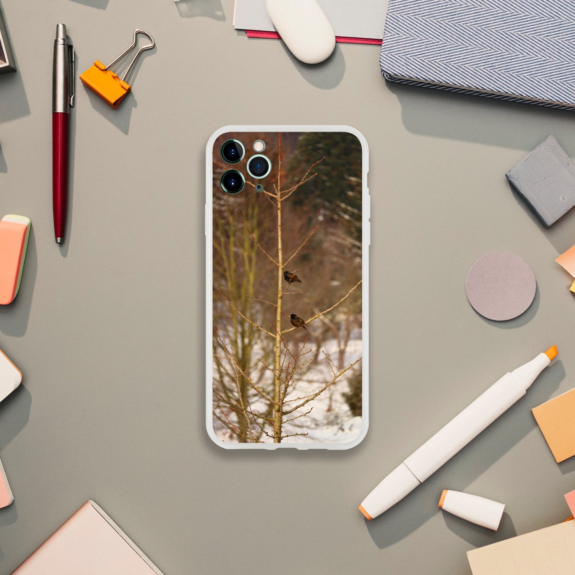 Feathered Winterday - Flexi Phone Case - JDivine 