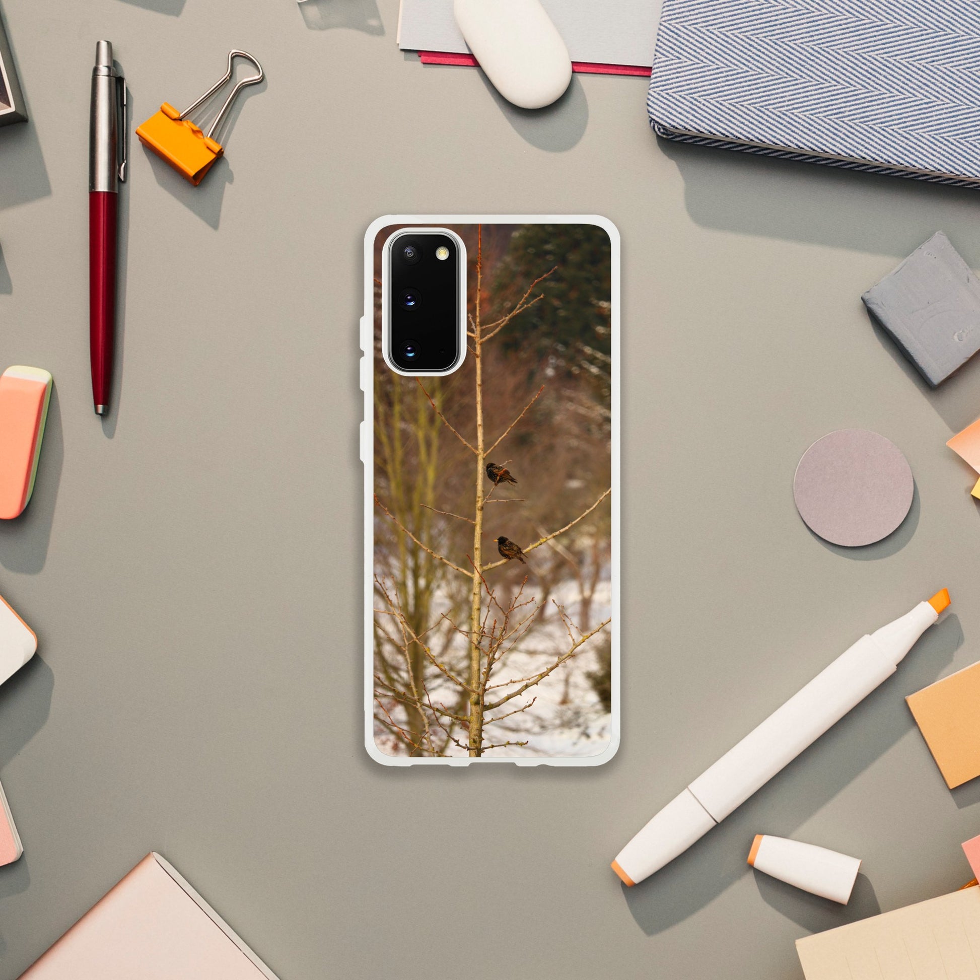 Feathered Winterday - Flexi Phone Case - JDivine 