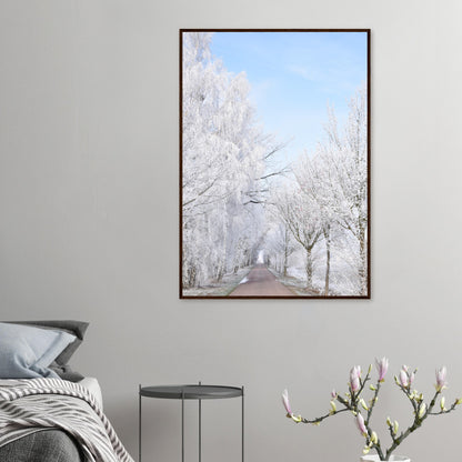 Winter's Silent Path - Framed Poster - JDivine 