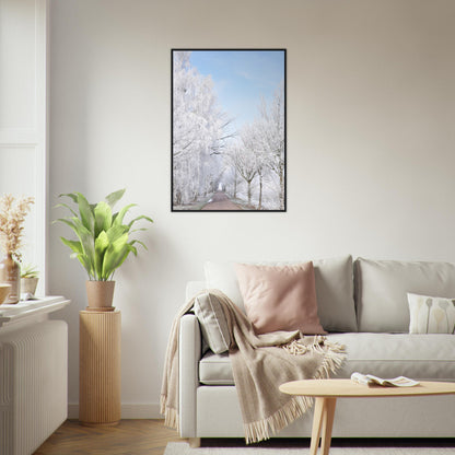 Winter's Silent Path - Framed Poster - JDivine 
