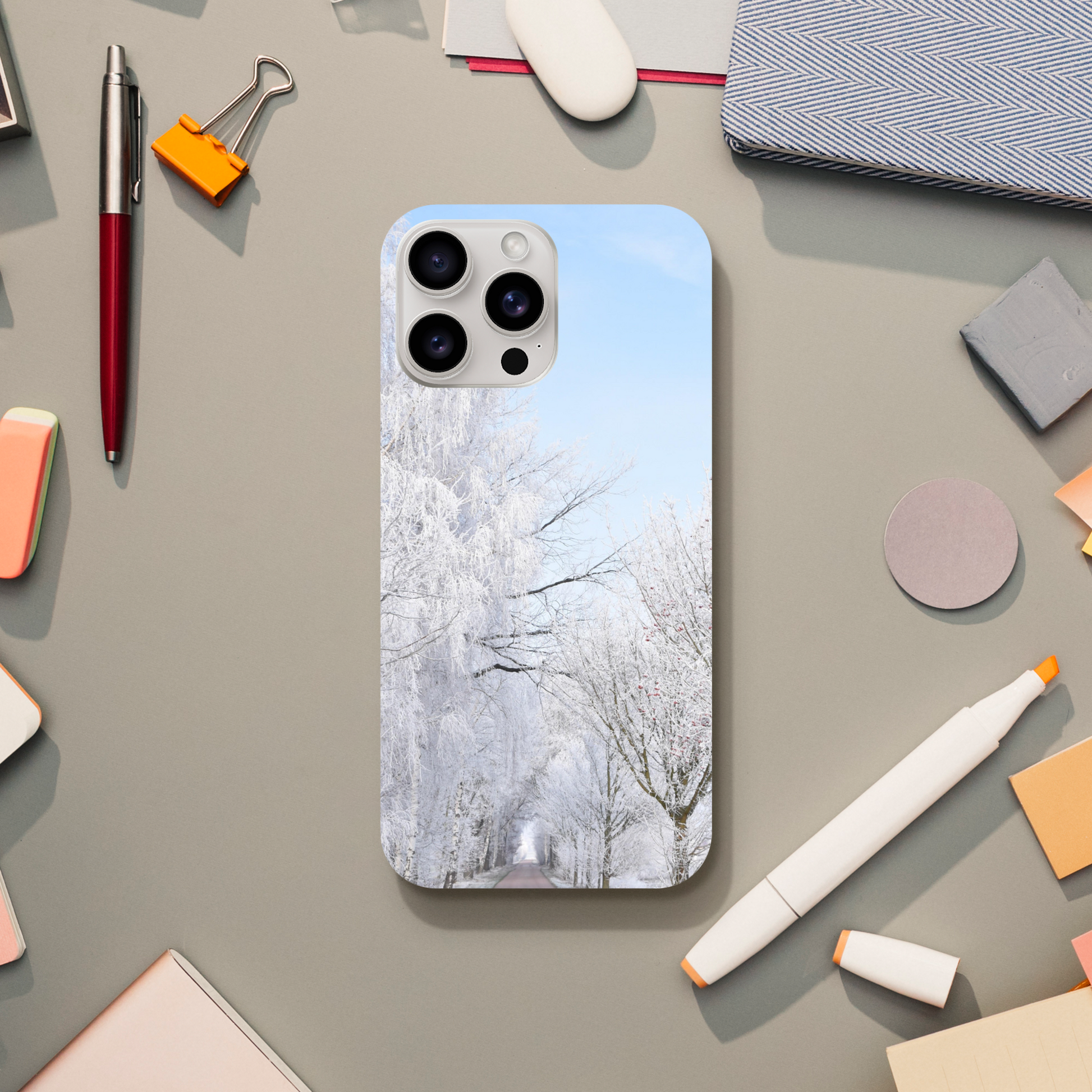 Winter’s Silent Path - Slim Phone Case - JDivine 