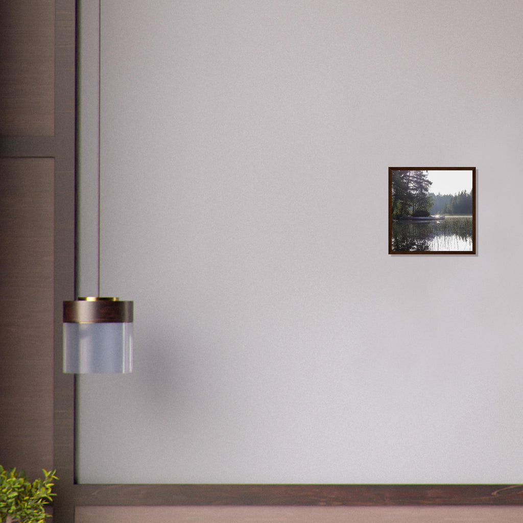 Morning Mist Canoe - Framed Poster - JDivine 