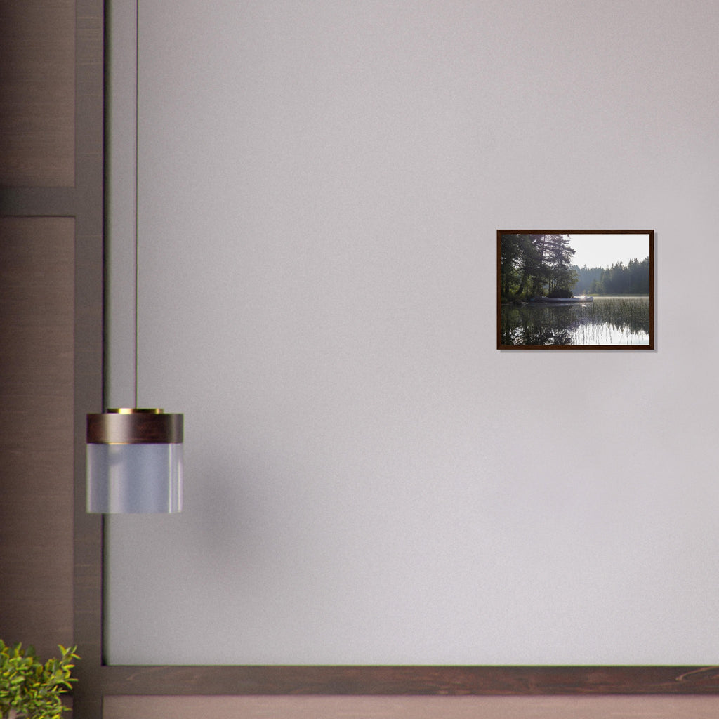 Morning Mist Canoe - Framed Poster - JDivine 