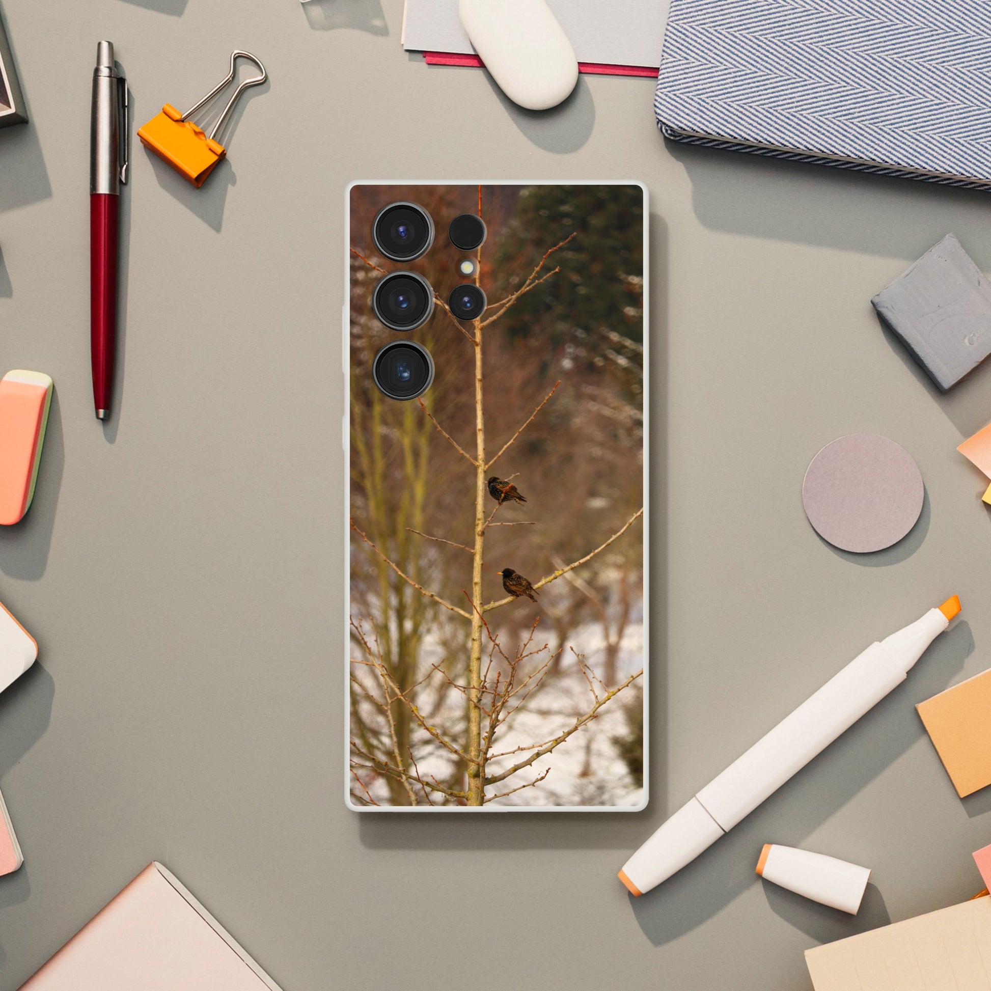 Feathered Winterday - Flexi Phone Case - JDivine 