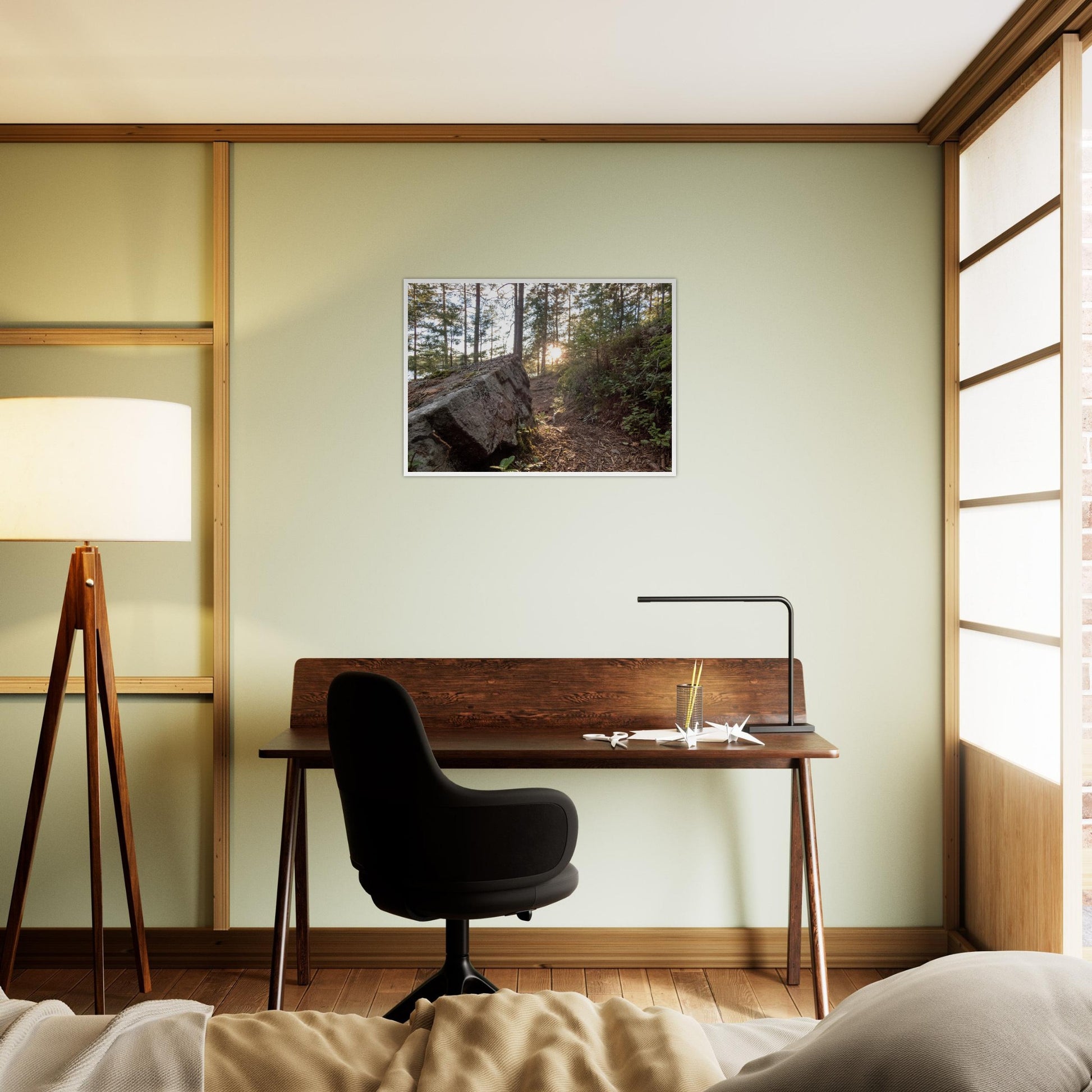 Forest Trail at Dawn - Framed Poster - JDivine 