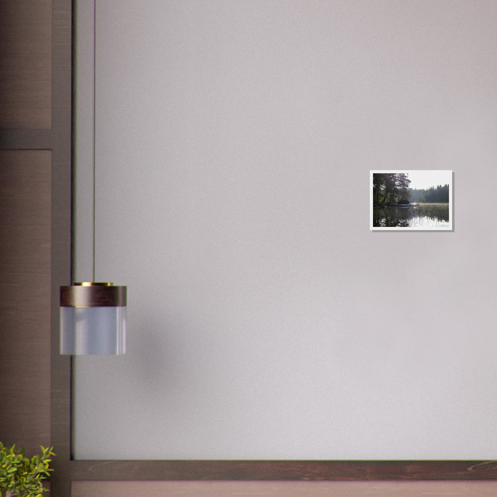 Morning Mist Canoe - Framed Poster - JDivine 