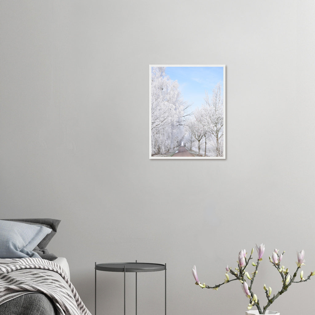 Winter's Silent Path - Framed Poster - JDivine 