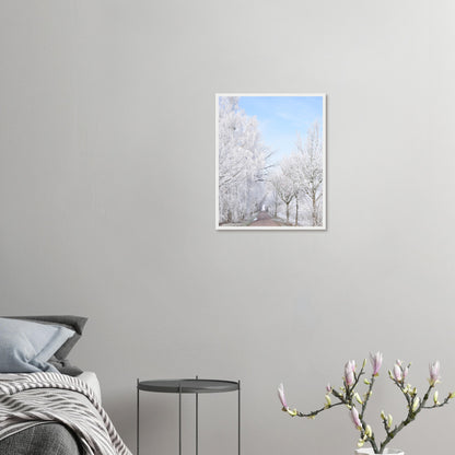 Winter's Silent Path - Framed Poster - JDivine 