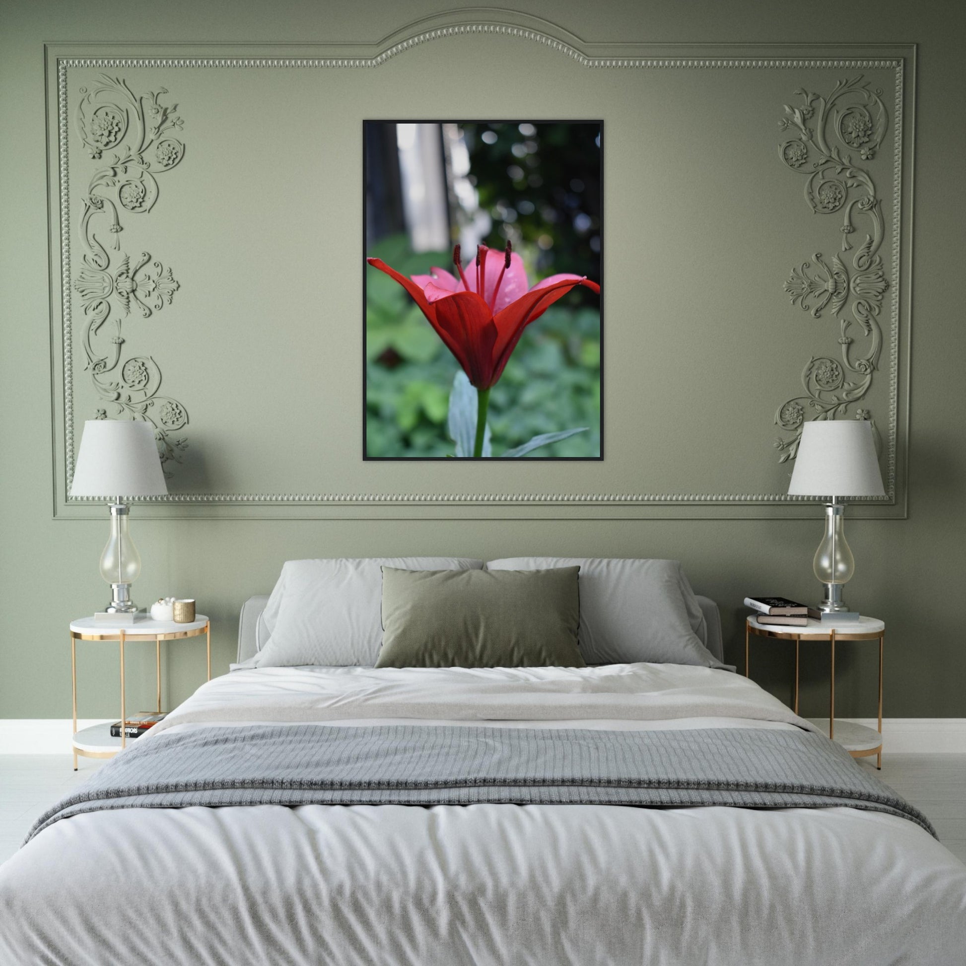 Crimson Embrace - Framed Poster - JDivine 