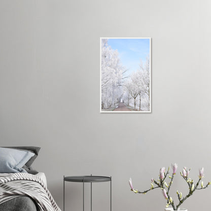 Winter's Silent Path - Framed Poster - JDivine 