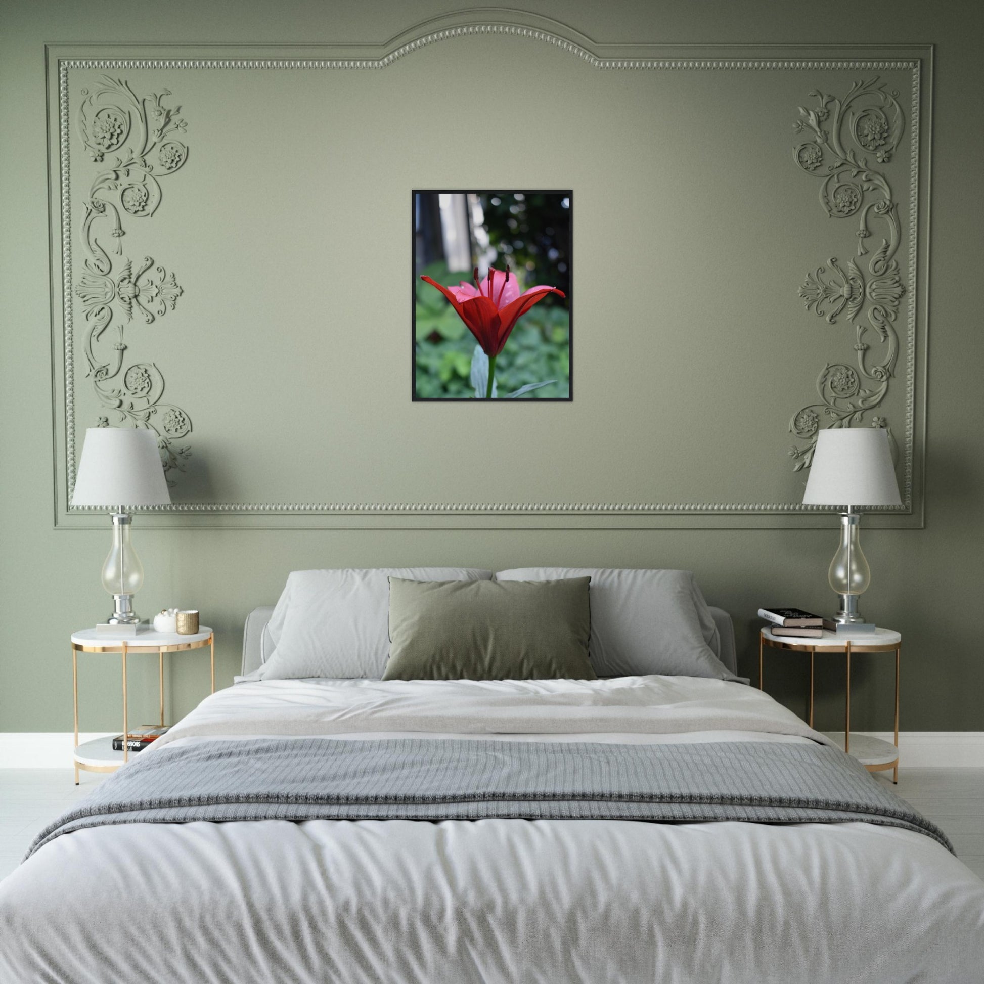 Crimson Embrace - Framed Poster - JDivine 