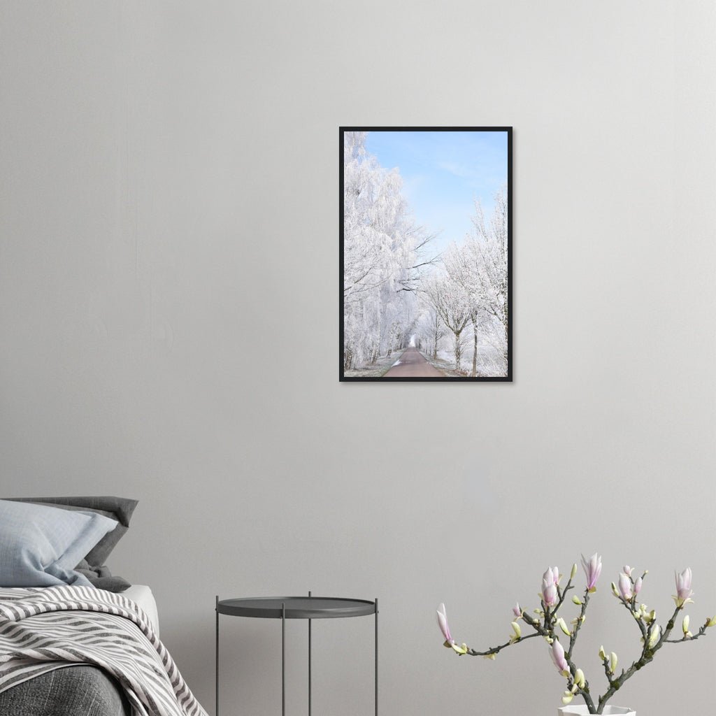 Winter's Silent Path - Framed Poster - JDivine 