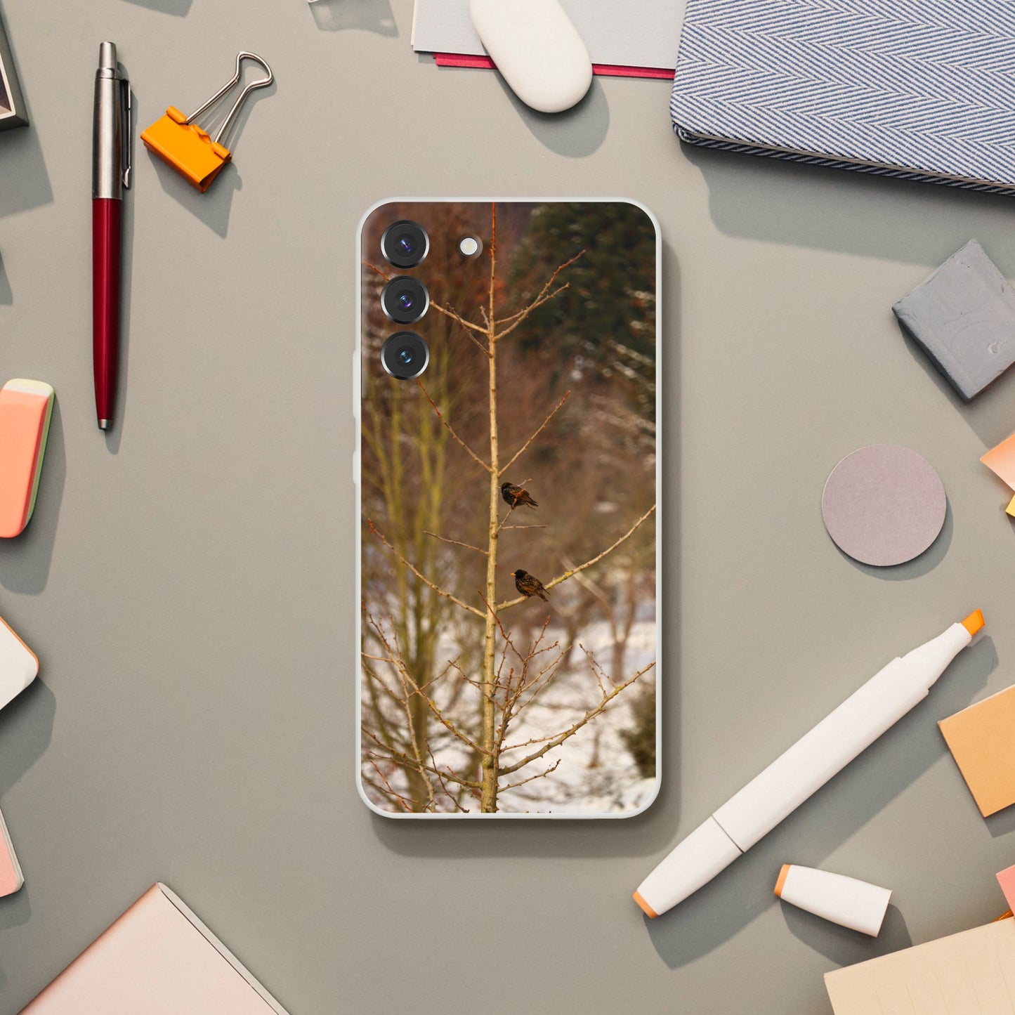 Feathered Winterday - Flexi Phone Case - JDivine 