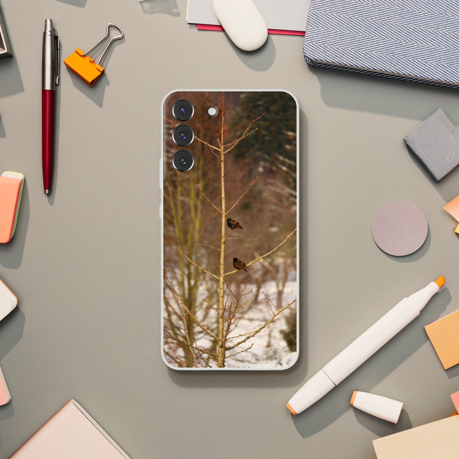 Feathered Winterday - Flexi Phone Case - JDivine 