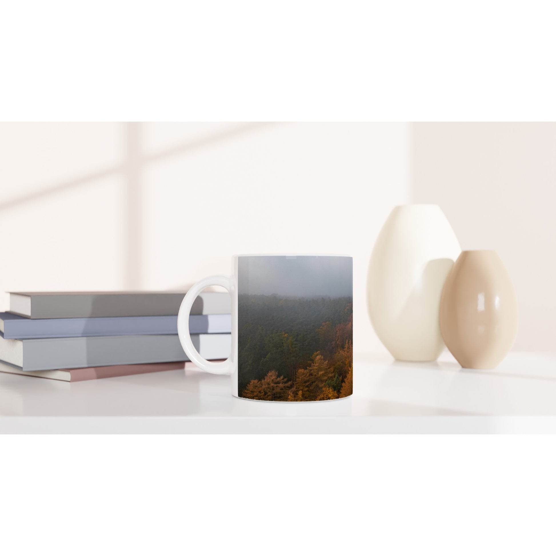 Misty Autumn Forest - Mug - JDivine 