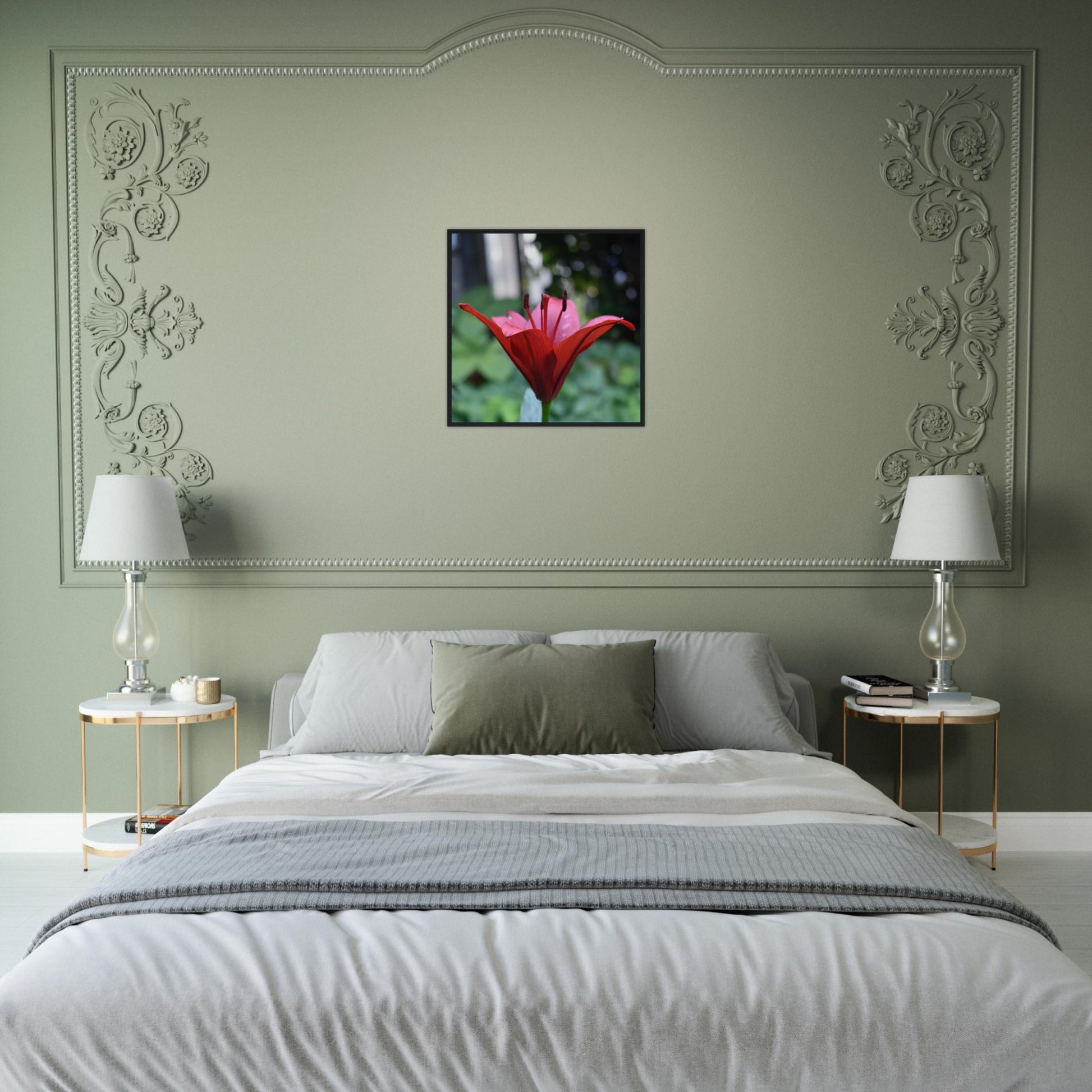 Crimson Embrace - Framed Poster - JDivine 