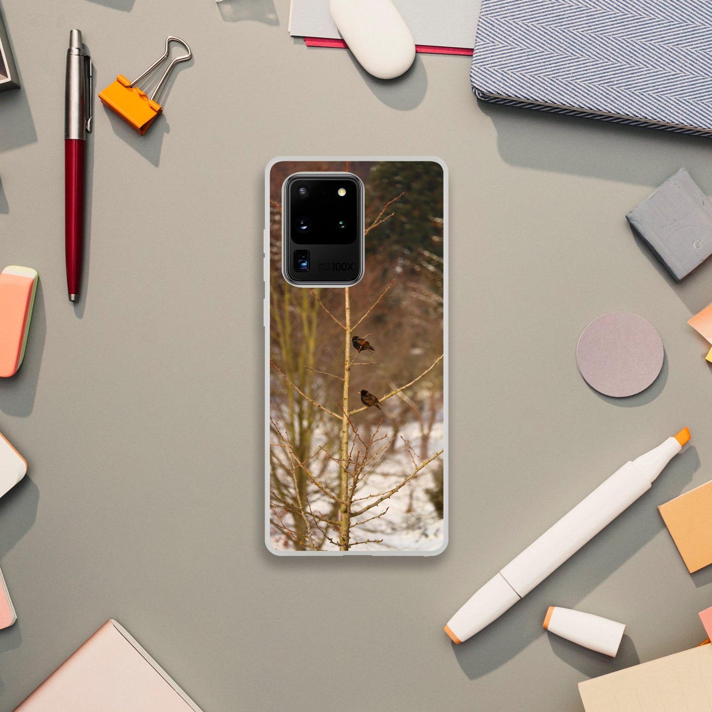 Feathered Winterday - Flexi Phone Case - JDivine 