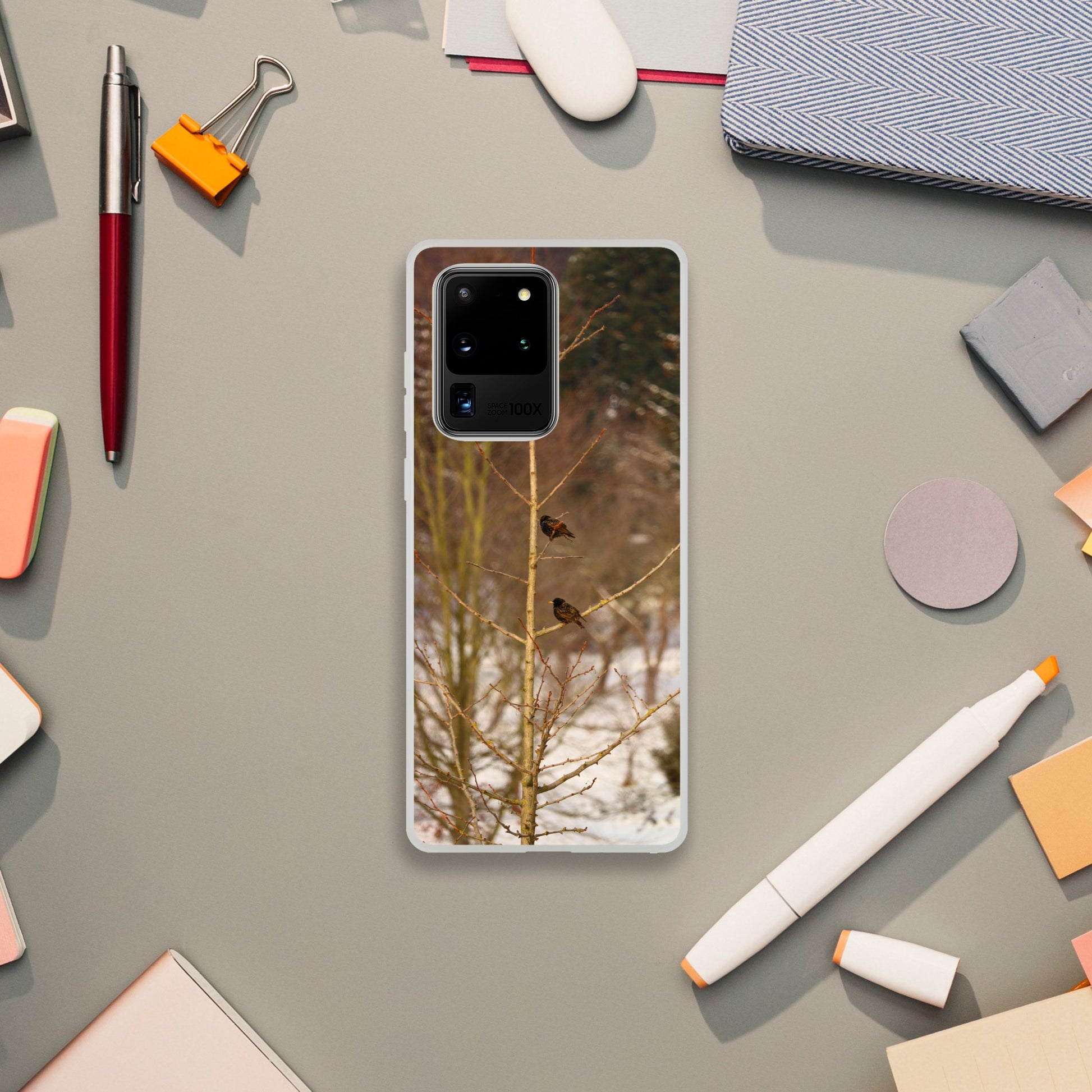Feathered Winterday - Flexi Phone Case - JDivine 