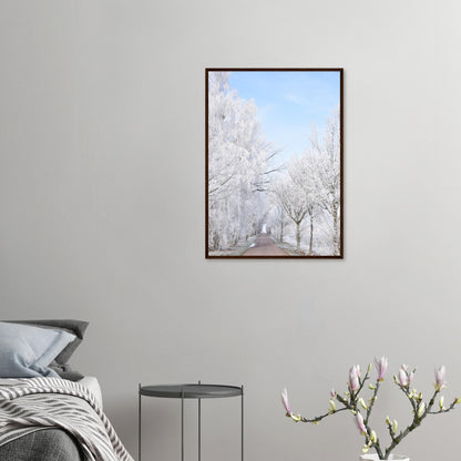 Winter's Silent Path - Framed Poster - JDivine 