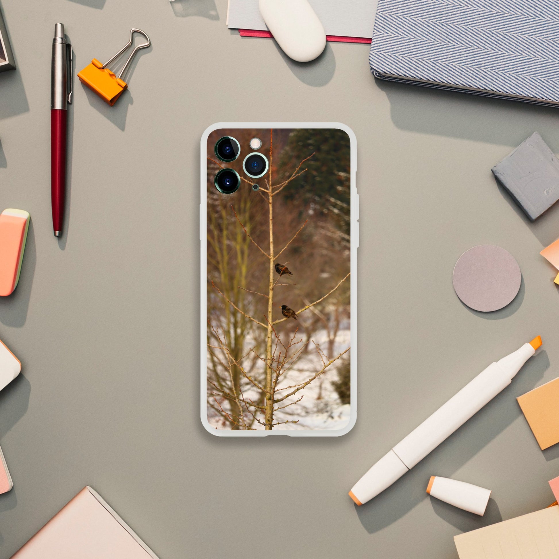 Feathered Winterday - Flexi Phone Case - JDivine 