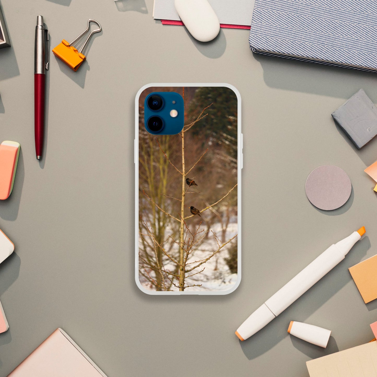 Feathered Winterday - Flexi Phone Case - JDivine 