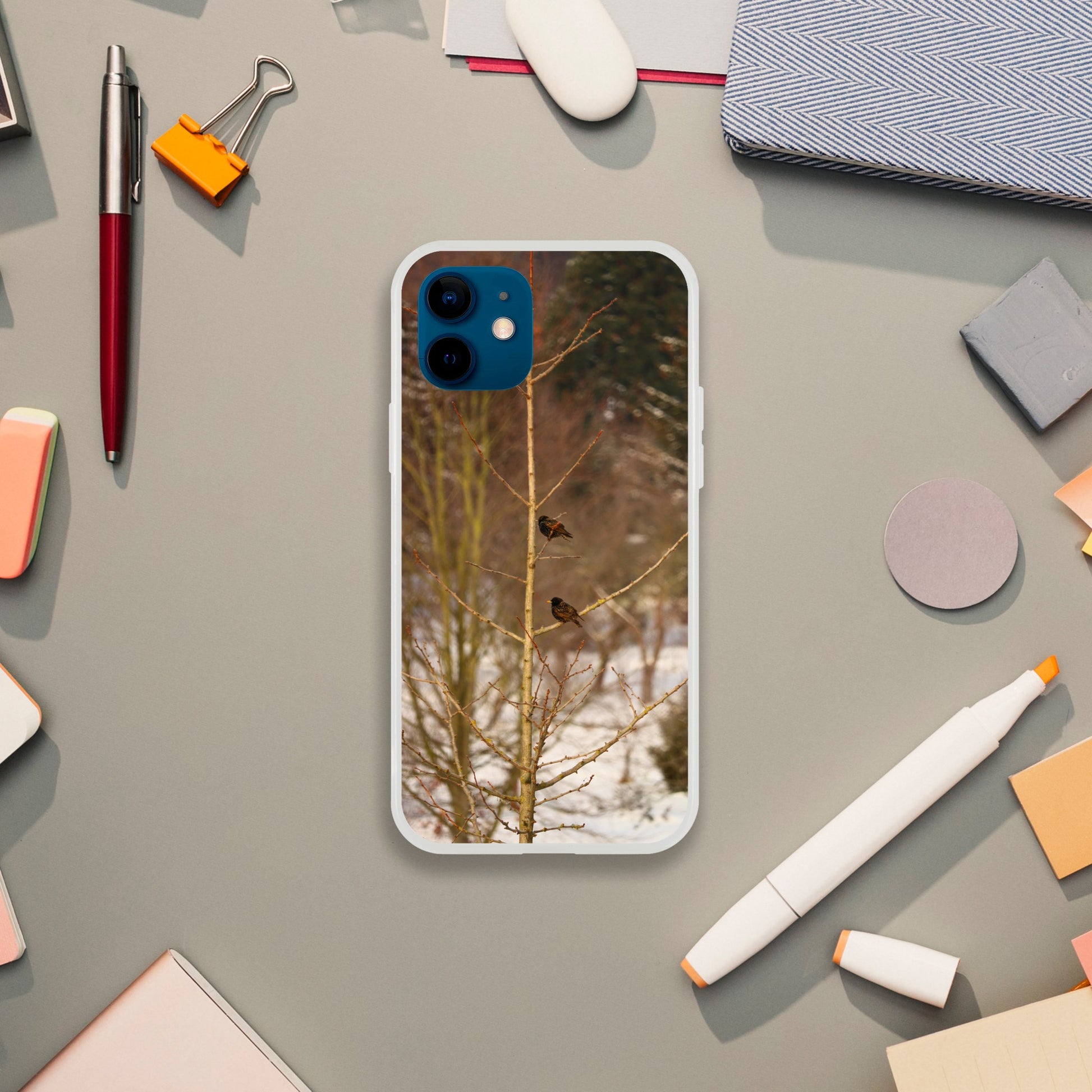 Feathered Winterday - Flexi Phone Case - JDivine 