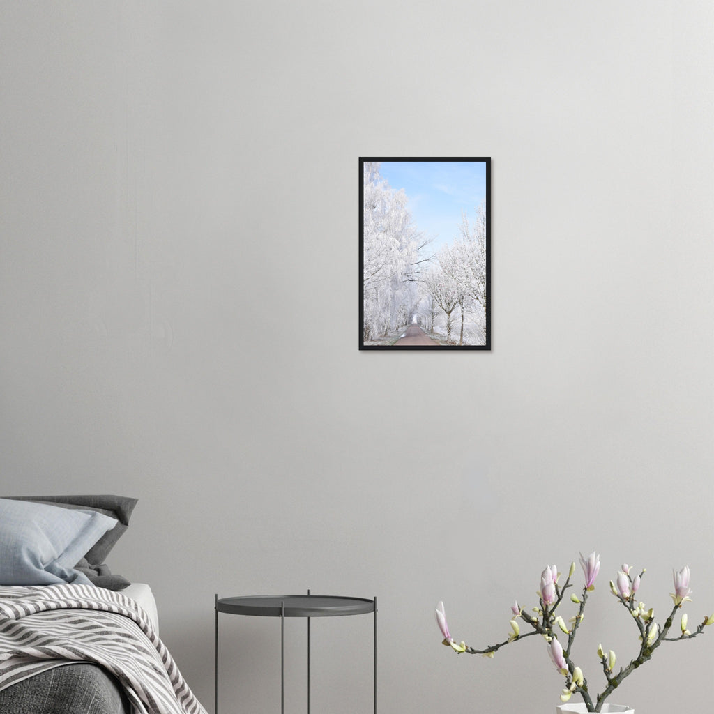 Winter's Silent Path - Framed Poster - JDivine 